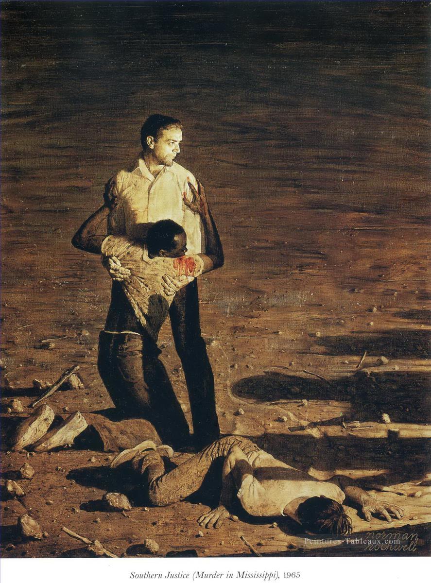 southern justice murder in mississippi 1965 Norman Rockwell Oil Paintings